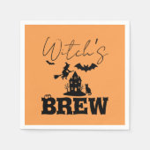 Spooky Haunted House & Witch Silhouette | Servet (Voorkant)