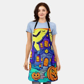 Spooky Haunted Mansion Art Schort (Gedragen)