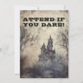 Spooky Haunted Mansion Halloween Party Kaart (Voorkant)