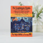 Spooky Haunted Mansion Halloween Tekst (Staand voorkant)