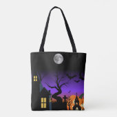 Spooky Haunted Night Halloween Tote Bag (Achterkant)