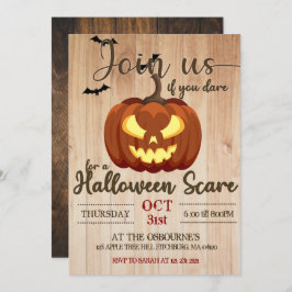 Spooky Haunted Pumpkin Carving Halloween Scary Kaart