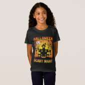 Spooky Haunted Pumpkin Halloween Graphic T-shirt (Voorkant volledig)