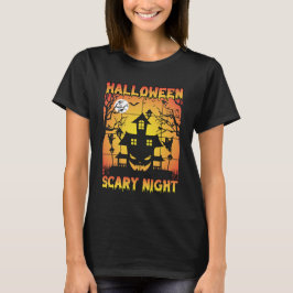 Spooky Haunted Pumpkin Halloween Graphic T-shirt