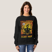 Spooky Haunted Pumpkin Halloween Graphic Trui (Voorkant volledig)