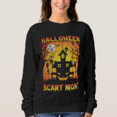 Spooky Haunted Pumpkin Halloween Graphic Trui (Voorkant)