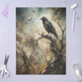 Spooky Haunting Fantasy Gothic Raven  Tissuepapier (Craft)