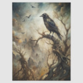 Spooky Haunting Fantasy Gothic Raven  Tissuepapier (Voorkant)