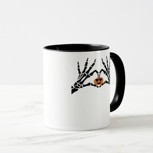 Spooky Heart Hands Classic Mok (Voorkant rechts)