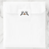 Spooky Heart Hands Classic Vierkante Sticker (Tas)