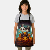 Spooky heidense vrienden vieren gelukkig Halloween Schort (Insitu)