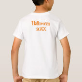 Spooky heks en huis Halloween plezier T-shirt (Achterkant)