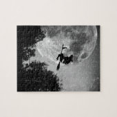 Spooky heks, en maan puzzel (Horizontaal)