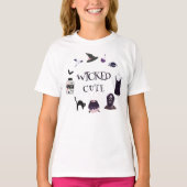 Spooky heks Halloween Kind Verjaardagsfeest T-shirt (Voorkant)