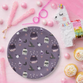 Spooky heks Halloween verjaardagsfeestje Papieren Bordje (Feest)