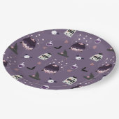 Spooky heks Halloween verjaardagsfeestje Papieren Bordje (Gekanteld)