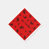 Spooky heks op vliegende bezemsteel plezier op Hal Servetten (Hoek)