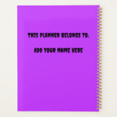 Spooky heksen kasteelfeest planner (Achterkant)