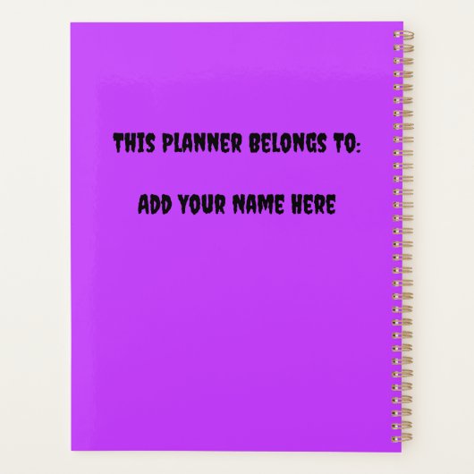 Spooky heksen kasteelfeest planner (Achterkant)