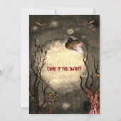 Spooky Heksenpompoenen Halloween Feest Uitnodiging (Achterkant)