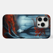 Spooky Herfst bossen met een spook iPhone Hoesje (Achterkant horizontaal)