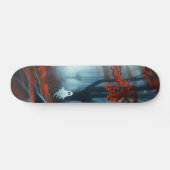 Spooky Herfst bossen met een spook Persoonlijk Skateboard (Horizontaal)