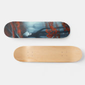 Spooky Herfst bossen met een spook Persoonlijk Skateboard (Horizontaal)