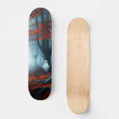 Spooky Herfst bossen met een spook Persoonlijk Skateboard (Voorkant)