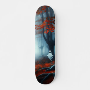 Spooky Herfst bossen met een spook Persoonlijk Skateboard