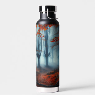 Spooky Herfst bossen met een spook Waterfles