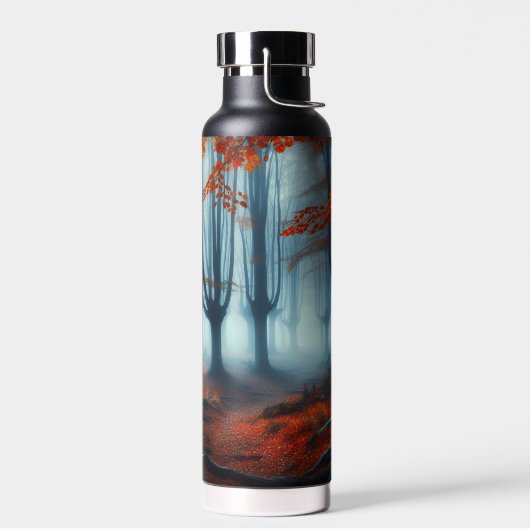 Spooky Herfst bossen met een spook Waterfles (Links)