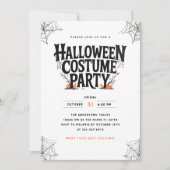 Spooky Herfst Halloween Kostuumfeest Kaart (Voorkant)