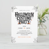 Spooky Herfst Halloween Kostuumfeest Kaart (Staand voorkant)