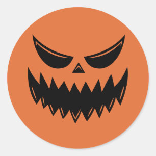 Spooky Herfst Halloween Pumpkin Ronde Sticker