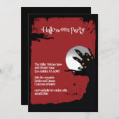Spooky Hill Halloween Party Invitation Kaart (Voorkant / Achterkant)
