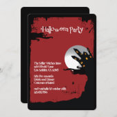Spooky Hill Halloween Party Invitation Kaart (Voorkant / Achterkant)