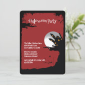 Spooky Hill Halloween Party Invitation Kaart (Staand voorkant)