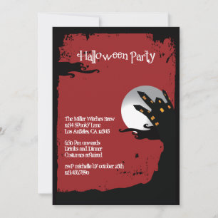 Spooky Hill Halloween Party Invitation Kaart