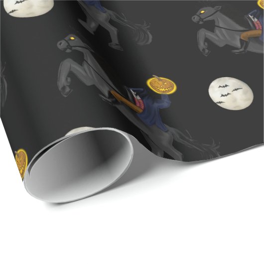 Spooky Hoofdloze Ruiter Sleepy Hollow Halloween Cadeaupapier (Rol Hoek)