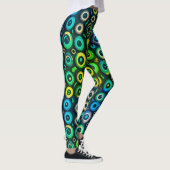 Spooky Horror Blauw Groen Monster Oogbal Halloween Leggings (Rechts)
