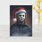 Spooky Horror Film Xmas Kaart (Gele Bloem)