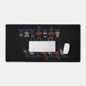 Spooky Horror Stick Cross Halloween Monsters Bureaumat (Keyboard & Muis)