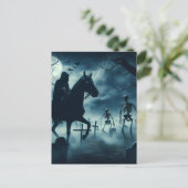 Spooky Horse Man op de begraafplaats Halloween Briefkaart (Staand voorkant)