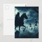 Spooky Horse Man op de begraafplaats Halloween Briefkaart (Voorkant / Achterkant)