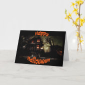 Spooky House3 Halloween wenskaart Kaart (Gele Bloem)