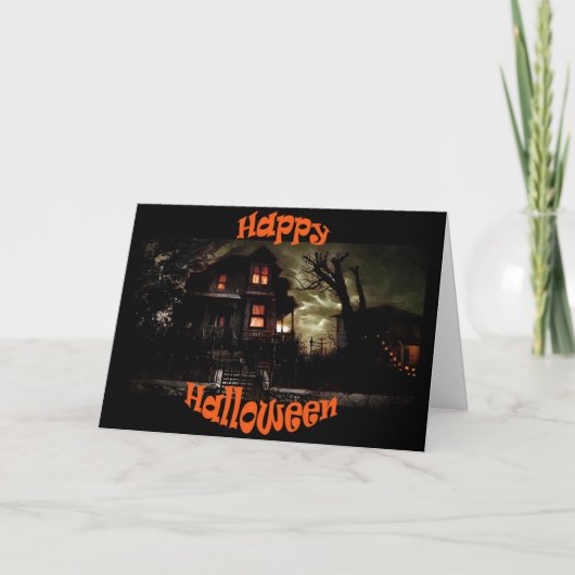 Spooky House3 Halloween wenskaart Kaart (Voorkant)