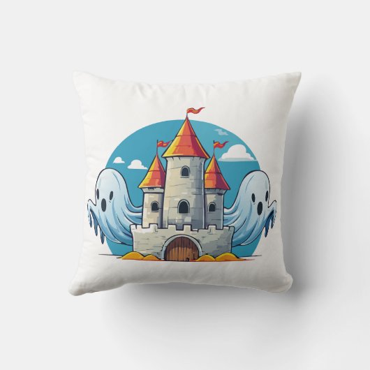 spooky house and ghost kussen (Achterkant)