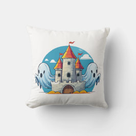 spooky house and ghost kussen