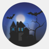Spooky House Classic Round Sticker (Voorkant)