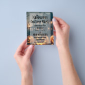 Spooky House en enge pompoenen Halloween Party Flyer (Hand)